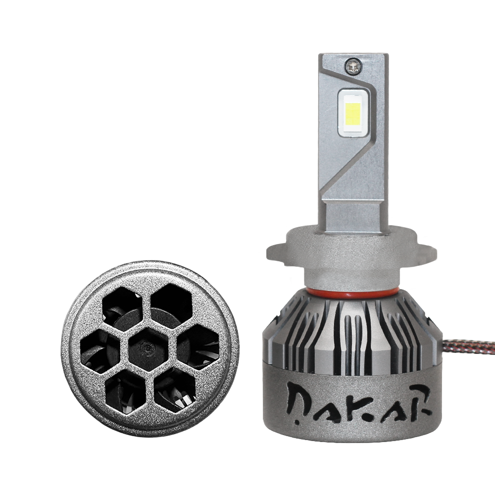 OFF ROAD KIT DE LED DAKAR NEW SERIES CANBUS TRUCK - H7 DAKAR NEW SERIES 50% + LUZ CHIP CSP SUPER CANBUS 45000 LUMENS 55 WATTS 12V - 24V CON COOLER - 2
