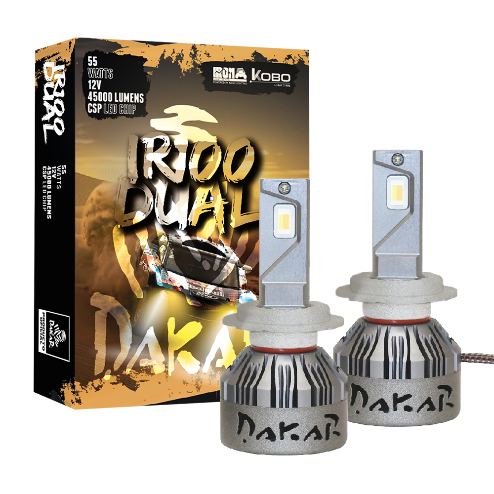DUAL COLOUR BLANCO / AMBAR - 9012 DAKAR NEW SERIES 50% + LUZ CHIP CSP SUPER CANBUS 45000 LUMENS 55 WATTS 12V CON COOLER DUAL COLOUR BLANCO / AMBAR - H7 DAKAR NEW SERIES 50% + LUZ CHIP CSP SUPER CANBUS 45000 LUMENS 55 WATTS 12V CON COOLER - 2