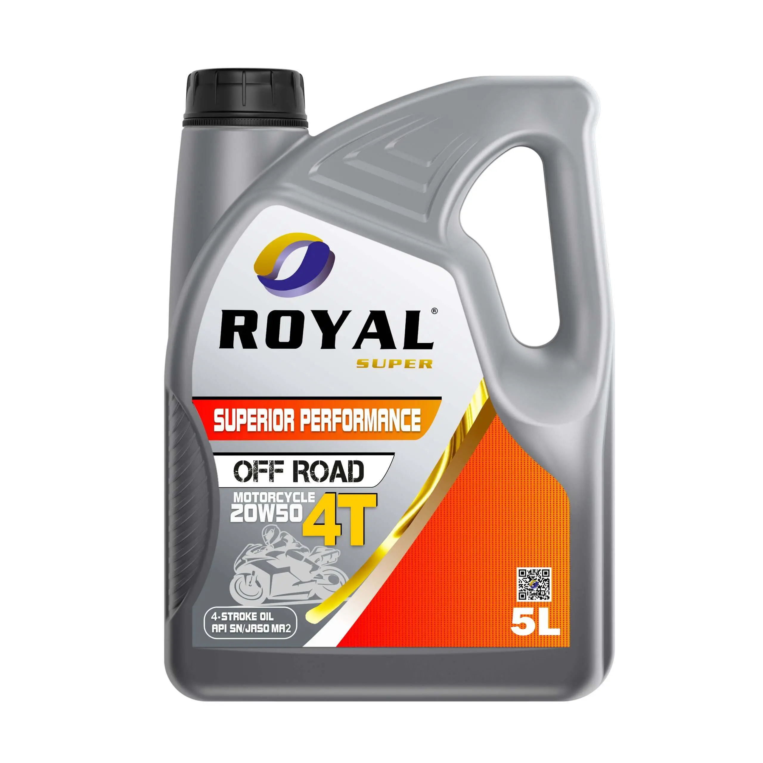 LUBRICANTES ROYAL SUPER MOTOR SAE 20W50 4T SN SEMI SINTENTICO 5L