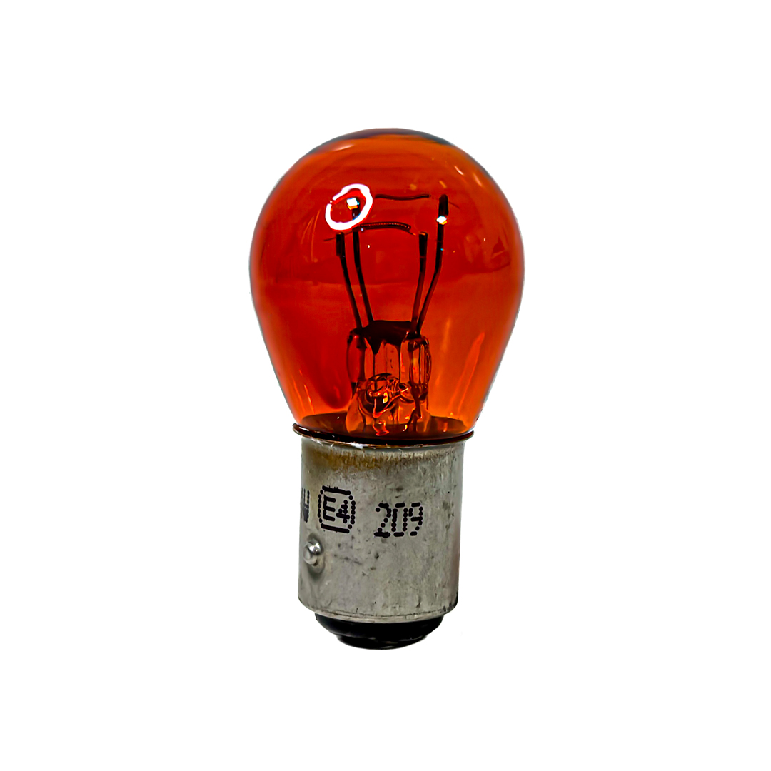 LAMPARAS DE SEÑALIZACION P21/4W 12V  BAZ15D 1034 AMBAR V PATAS DEFASADAS  (CODIGO ANTERIOR: 12491KOAMB) CANTIDAD POR CAJA MASTER 1000 - 2