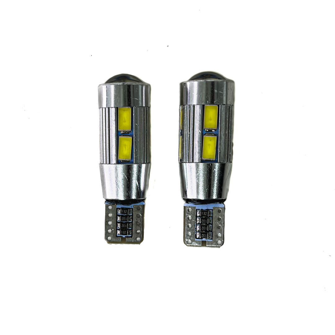 LED SEÑALIZACION CREE BLISTER X 2 2821 - T10 - W5W  10 LED CREE CON LUPA BLANCO 12V BLISTER X 2 UNIDADES - 2