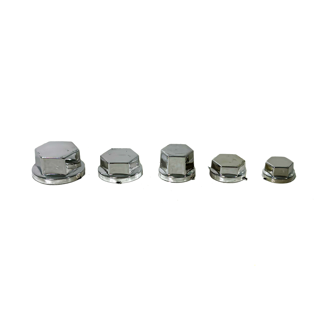 KIT DE CUBRE TORNILLOS MOTO CROMADOS SET DE 30 UNIDADES COLOR PLATEADO