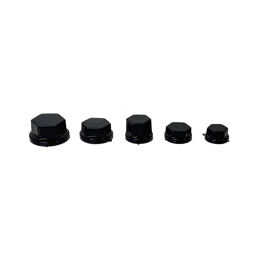 KIT DE CUBRE TORNILLOS MOTO CROMADOS SET DE 30 UNIDADES COLOR NEGRO