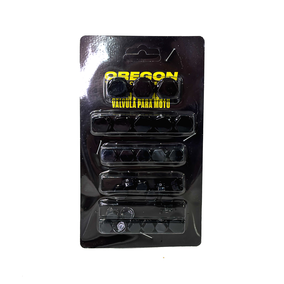 KIT DE CUBRE TORNILLOS MOTO CROMADOS SET DE 30 UNIDADES COLOR NEGRO - 2