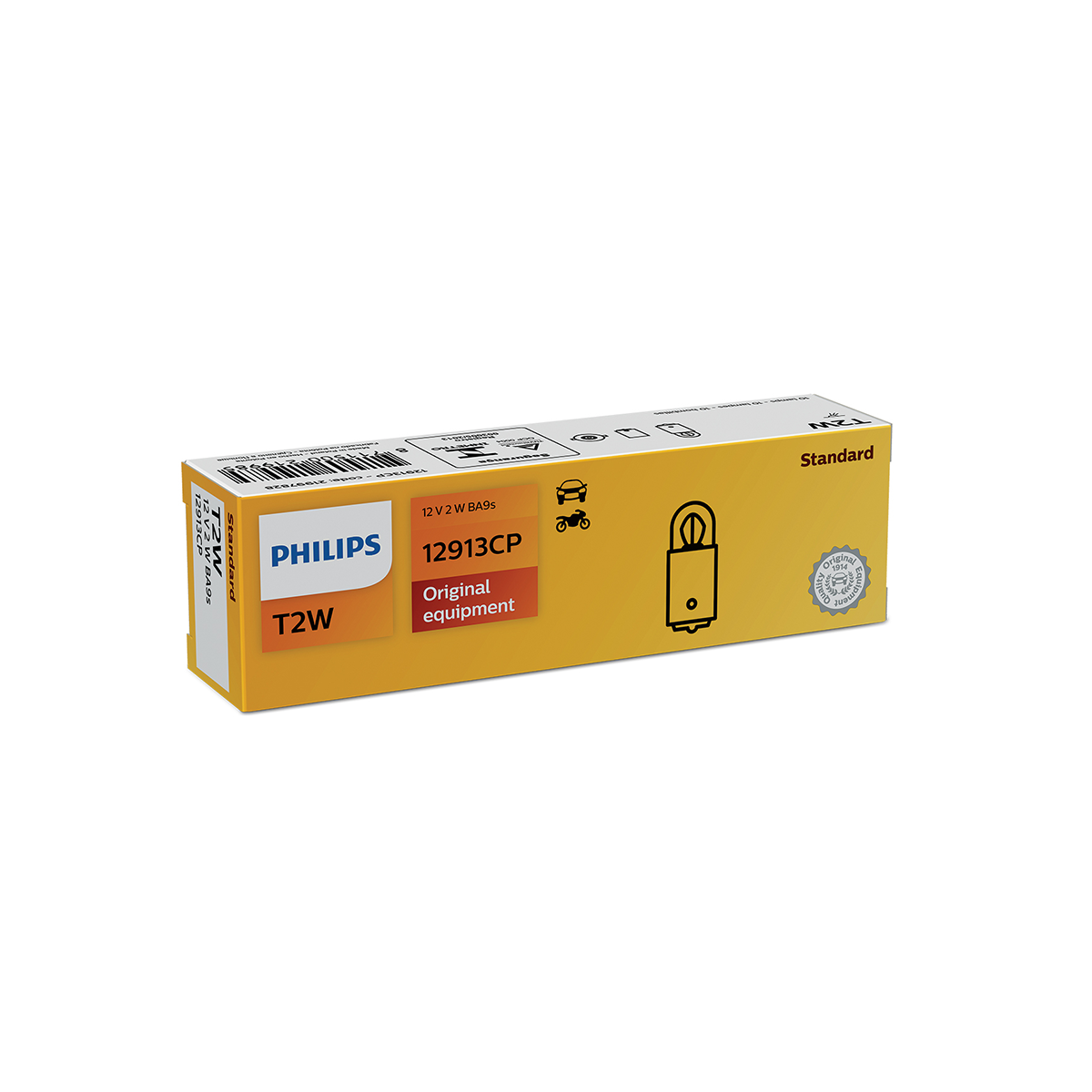 LAMPARA SEÑALIZACION 12V T2W  12913   12V 2W BA9S - 2