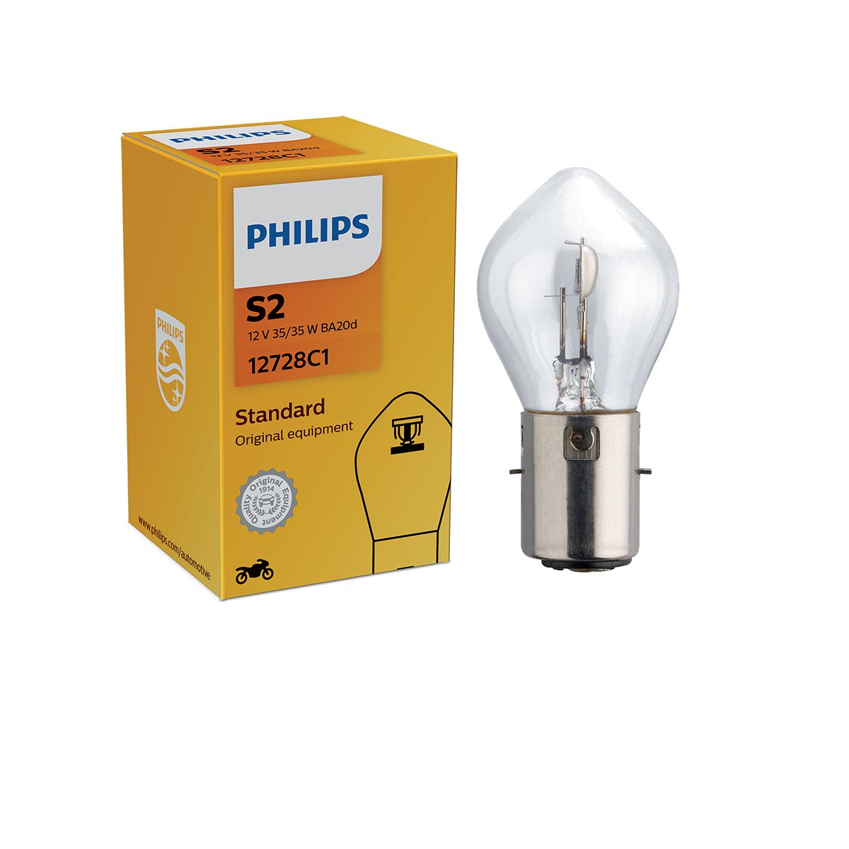 LAMPARA MOTO S2 12728 12V 35/35W BA20D                           C1 - 2
