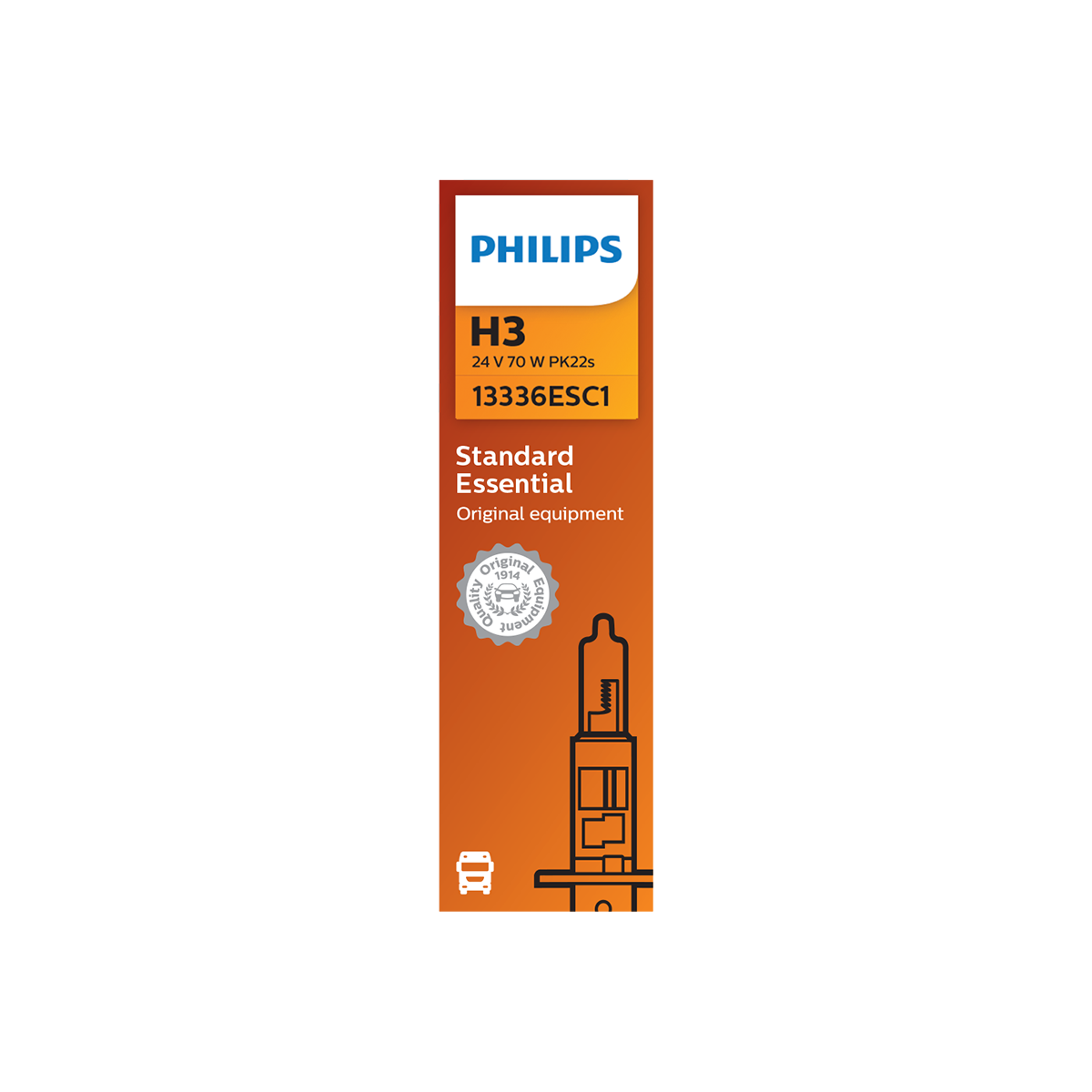 LAMPARA HALOGENA ESTANDAR 24V H3 13336 24V 70W PK22S                C1 - 2