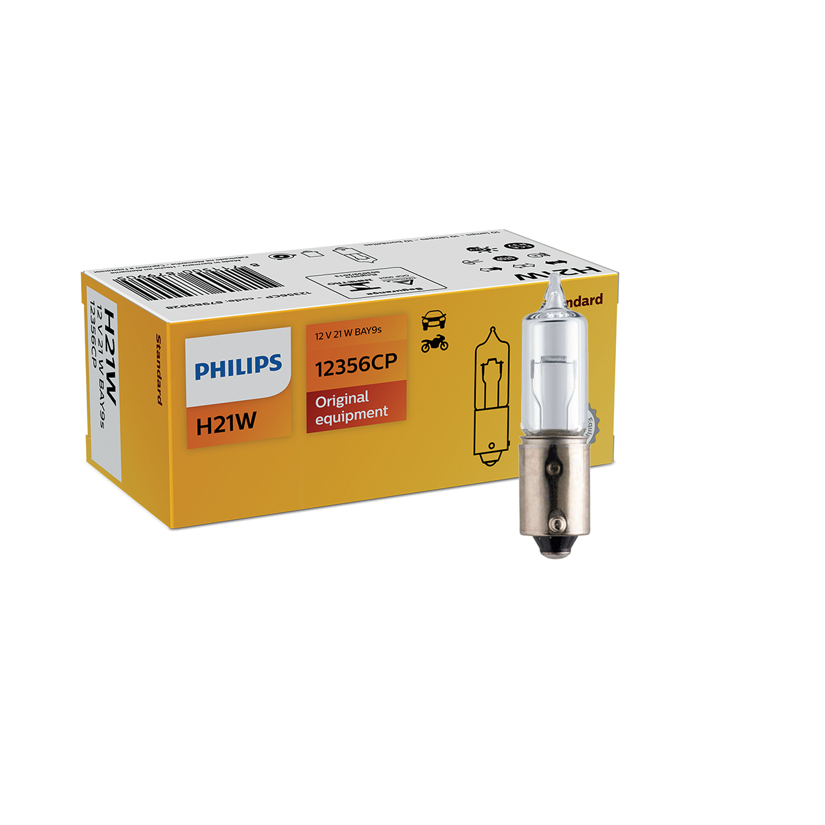 LAMPARA SEÑALIZACION 12V H21W 12356 12V BAY9S  CP - 2