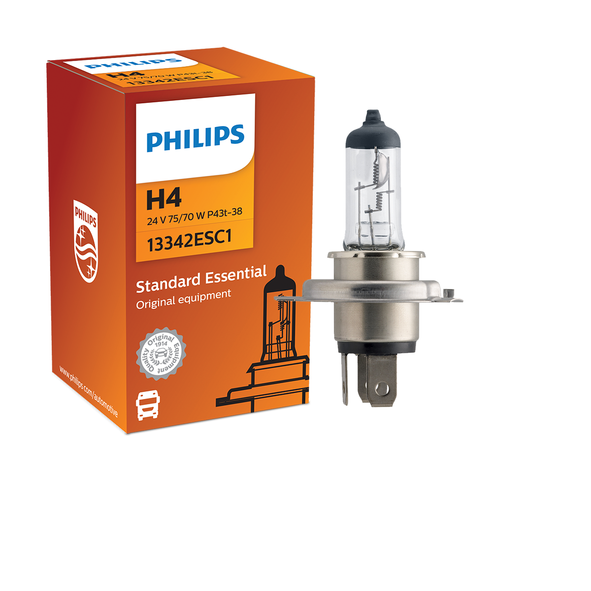 LAMPARA HALOGENA ESTANDAR 24V H4 13342 24V 75/70W P43T-38                  C1 CANTIDAD POR CAJA MASTER 100 - 2