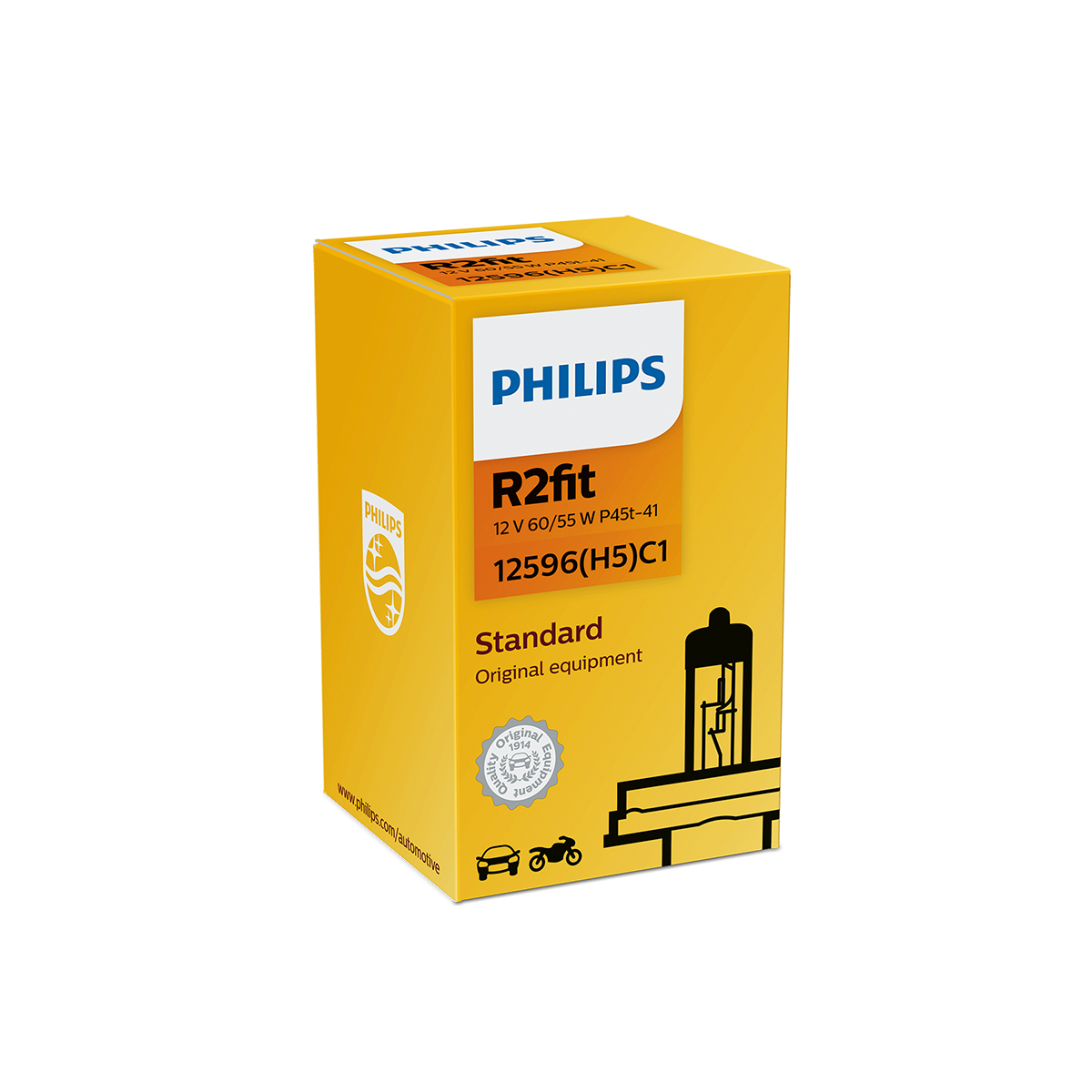 LAMPARA HALOGENA ESTANDAR 12V H4 (H5) 12596 12V 60/55W P45T-41 C1 - 3