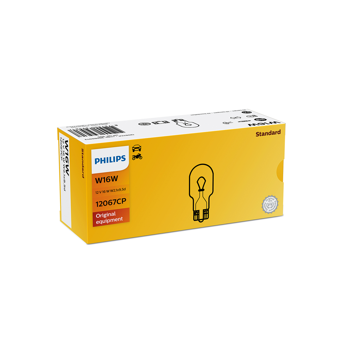 LAMPARA SEÑALIZACION 12V W16W 12067 12V 16W W2.1X9.5D CANTIDAD POR CAJA MASTER 50 - 3