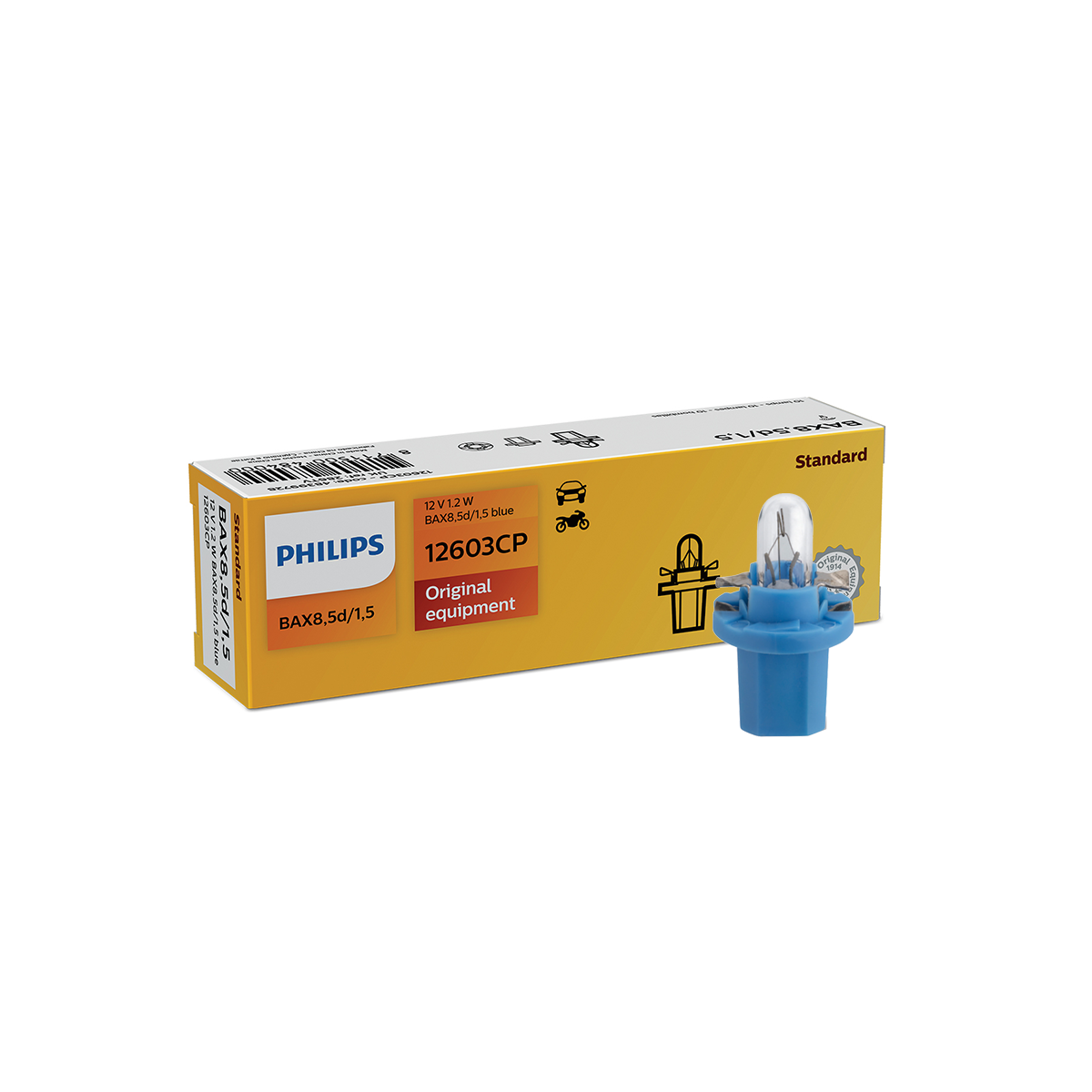 LAMPARA SEÑALIZACION 12V BAX 12603 12V 1.2W BAX8,5D/1,5 BLUE         CP - 3