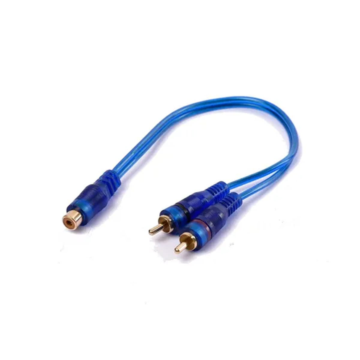 FICHAS DE AUDIO DIVISOR RCA HEMBRA A 2 RCA MACHOS. CLASICO DIVISOR PARA INSTALAR CANALES DE POTENCIAS. - 2