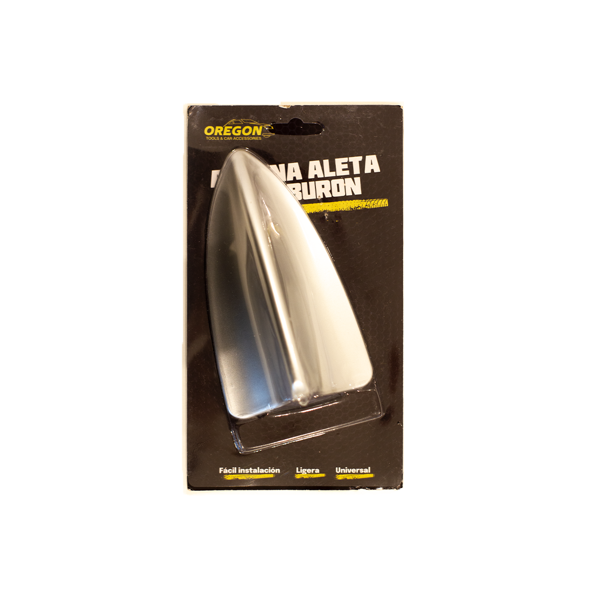 ANTENA ANTENA ALETA DE TIBURON CROMADA UNIVERSAL CANTIDAD POR CAJA 50