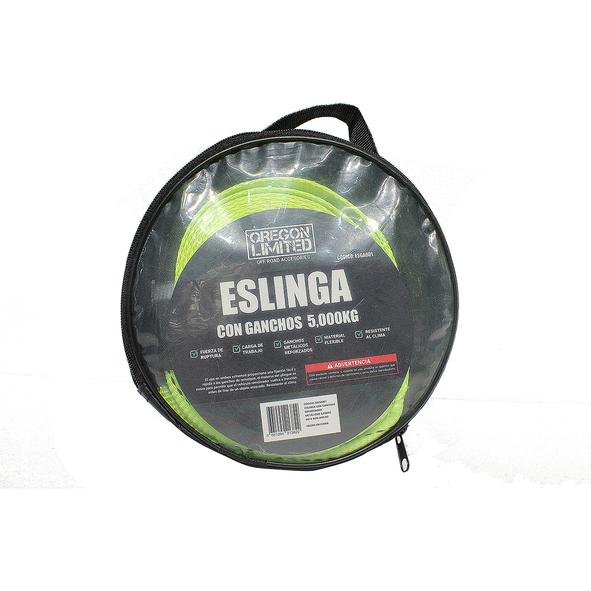 ESLINGA DE REMOLQUE 6 METROS DE LARGO X 5 CM DE ANCHO CAPACIDAD DE REMOLQUE 5000 KGS SIN GANCHO SIN GANCHO - 3