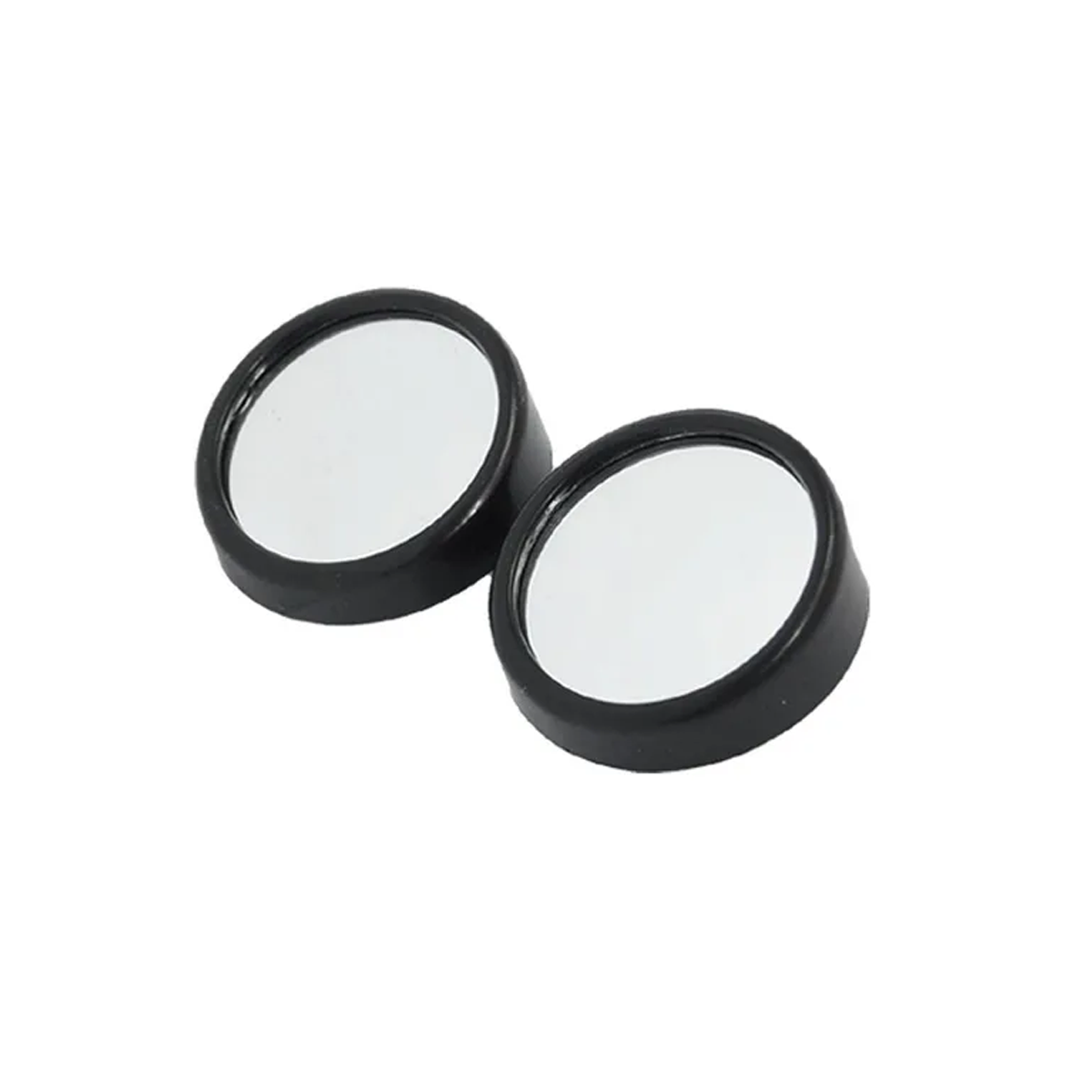 JUEGO DE ESPEJOS PUNTO CIEGO 2 JUEGO DE ESPEJOS PUNTO CIEGO 2  REDONDO BORDE PLASTICO NEGRO PLATEADO UNIVERSAL - 2