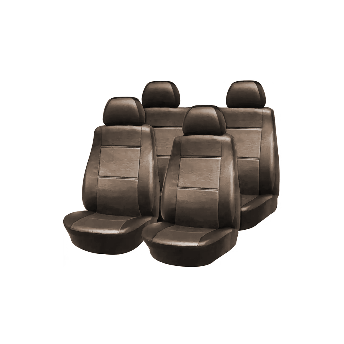 FUNDA CUBRE ASIENTO UNIVERSAL NEGRA Y ROJA DE TELA 2 BUTACAS + ASIENTO TRASERO ENTERIZO - 2