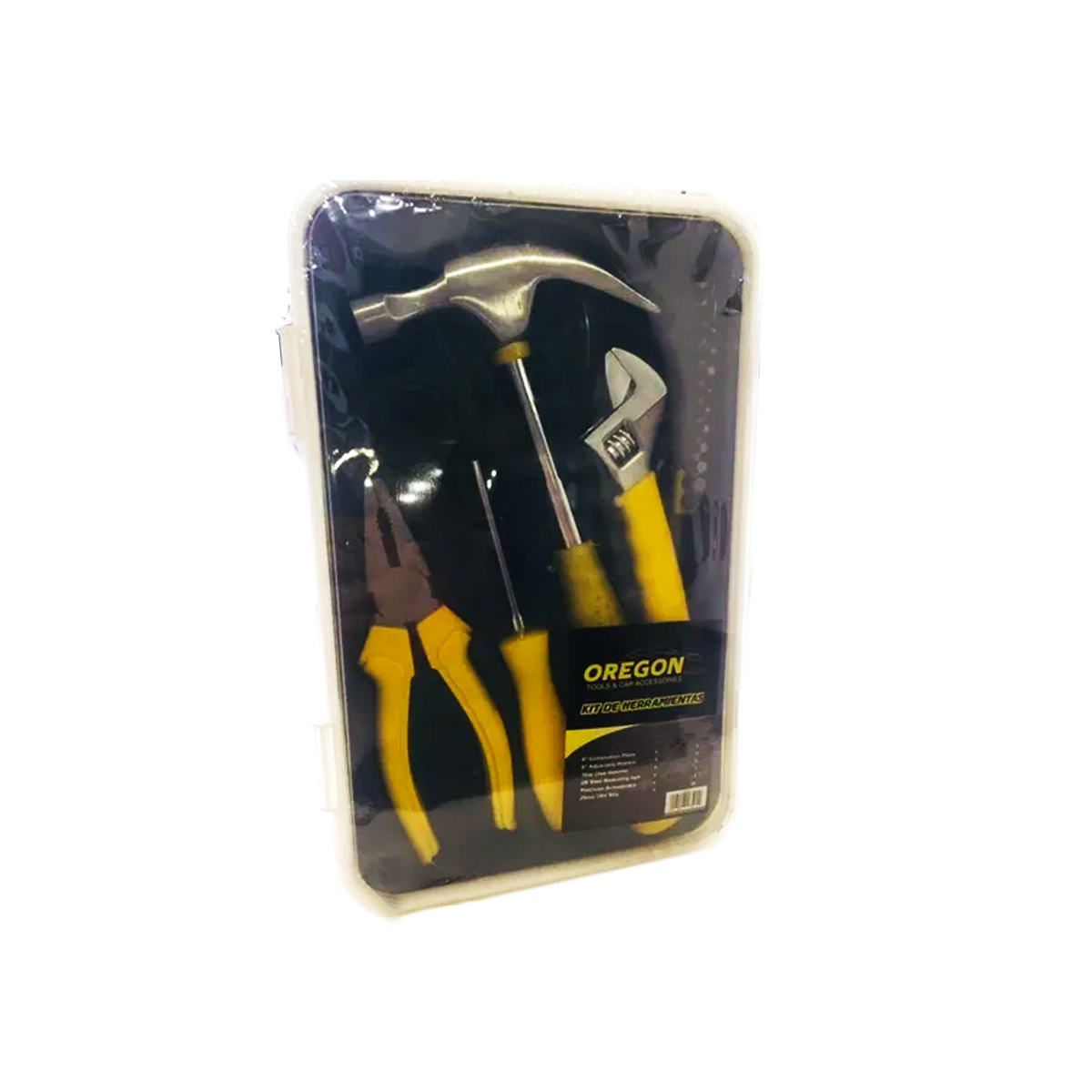 KIT DE HERRAMIENTAS KIT DE HERRAMIENTAS 4 EN 1 (MARTILLO, DESTORNILLADOR, PINZA, LLAVE FRANCESA)  AMARILLO UNIVERSAL CANTIDAD POR CAJA 12 - 2