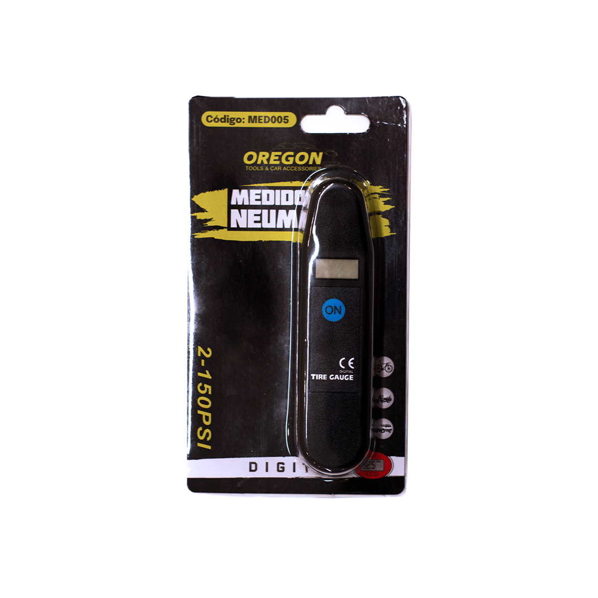 MEDIDOR DE PRESION MEDIDO DE PRESION DE NEUMATICOS DIGITAL 14.5CM X 3.6CM X 3CM 0-100PSI -  KG/CM2 CANTIDAD POR CAJA MASTER 180 - 3
