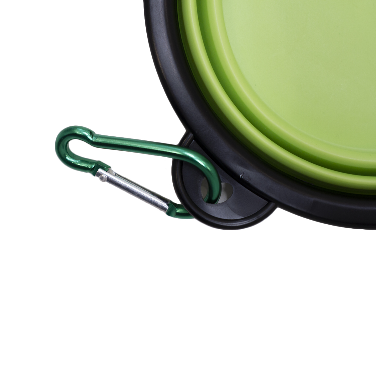 BOWL MASCOTAS BOWL PARA MASCOTAS VERDE CON GANCHO PELGABLE DIAMETRO 12.5 CM ALTURA 5 CM (LUEGO DE PLEGARSE 1 CM DE ALTURA) - 2