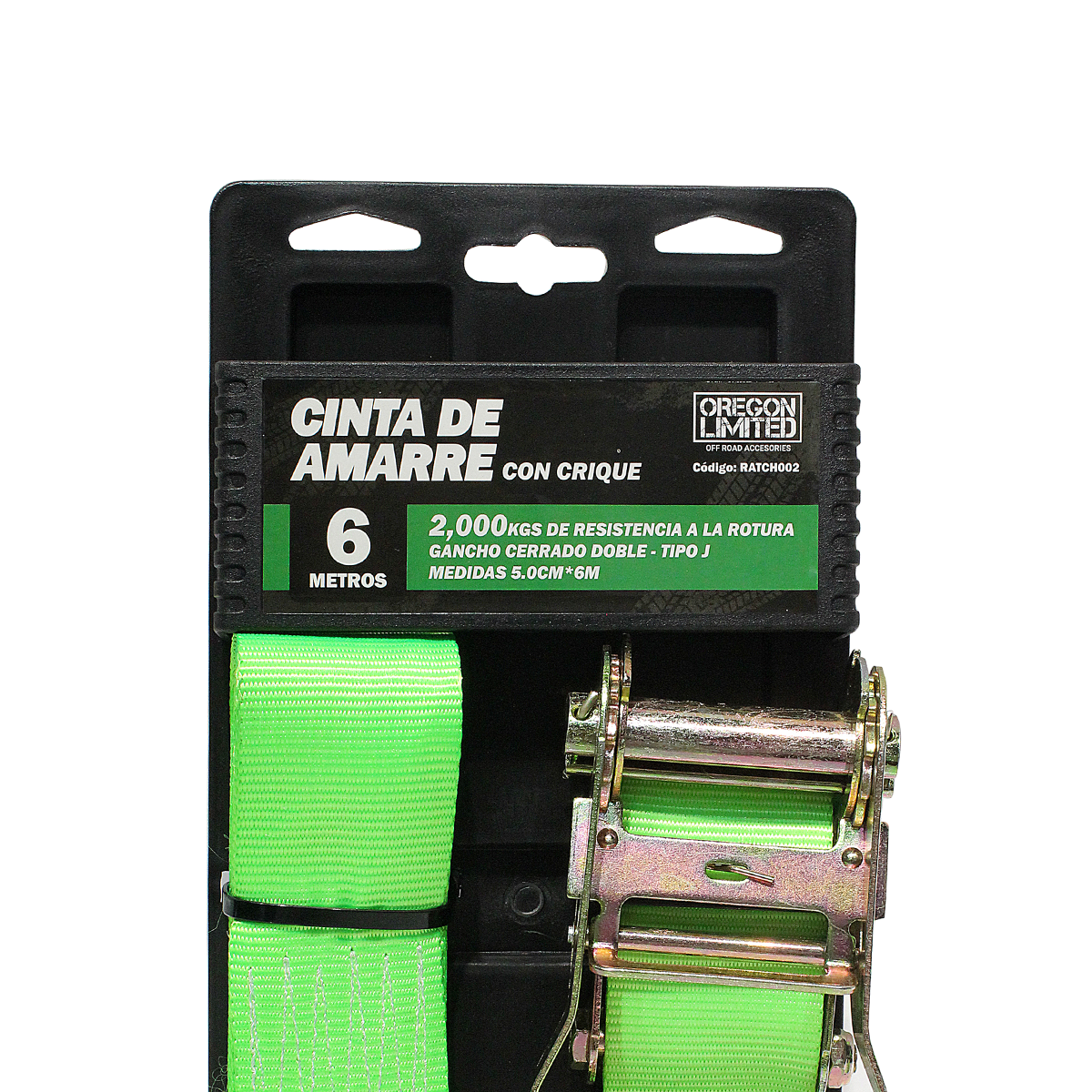 CINTA DE AMARRE CON CRIQUE 1 PIEZA DE 6 METROS DE LARGO X 5 CM DE ANCHO. CAPACIDAD 2000 KGS - 4