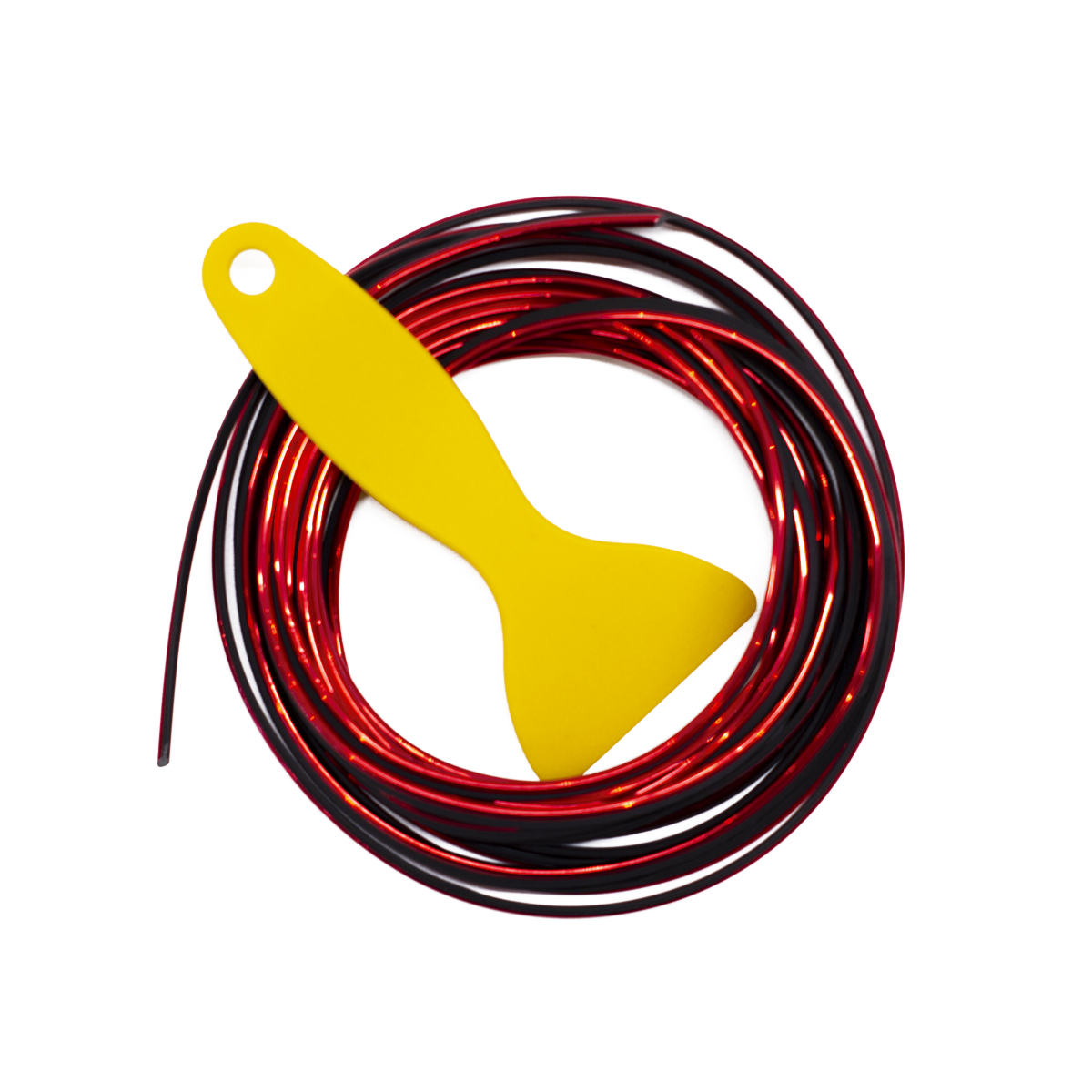 MOLDURA DE CORATIVA MOLDURA DE ENCASTRE DECORATIVA PVC ROJO ROLLO 5 METROS DIAMETRO 2.6MM - 2
