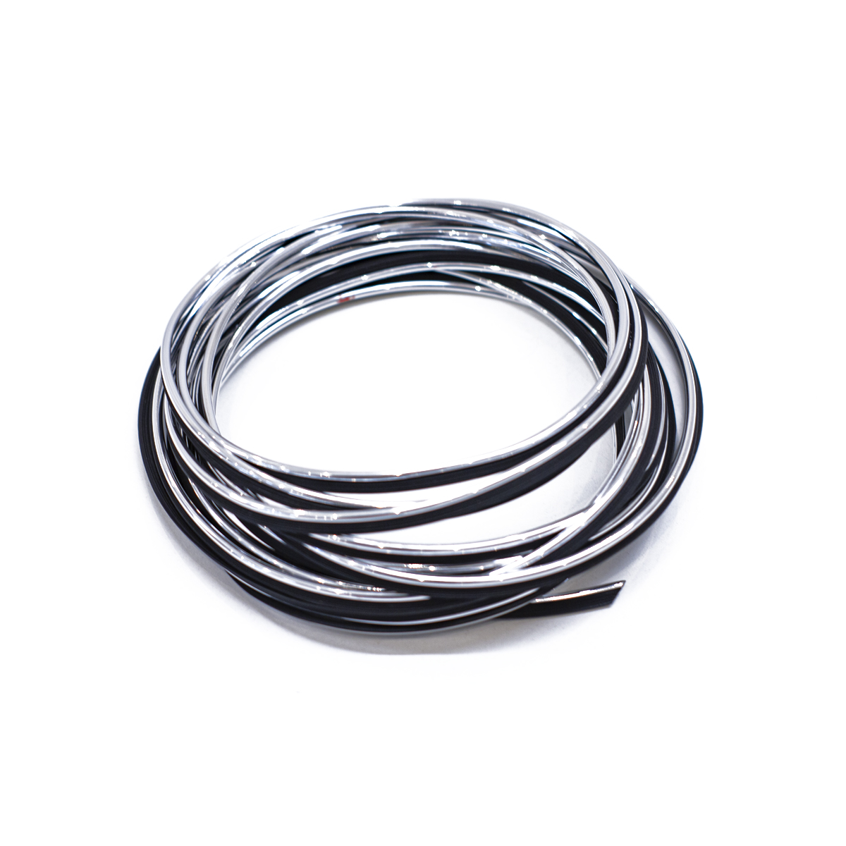 MOLDURA DE CORATIVA MOLDURA DE ENCASTRE DECORATIVA PVC CROMADO ROLLO 5 METROS DIAMETRO 2.6MM