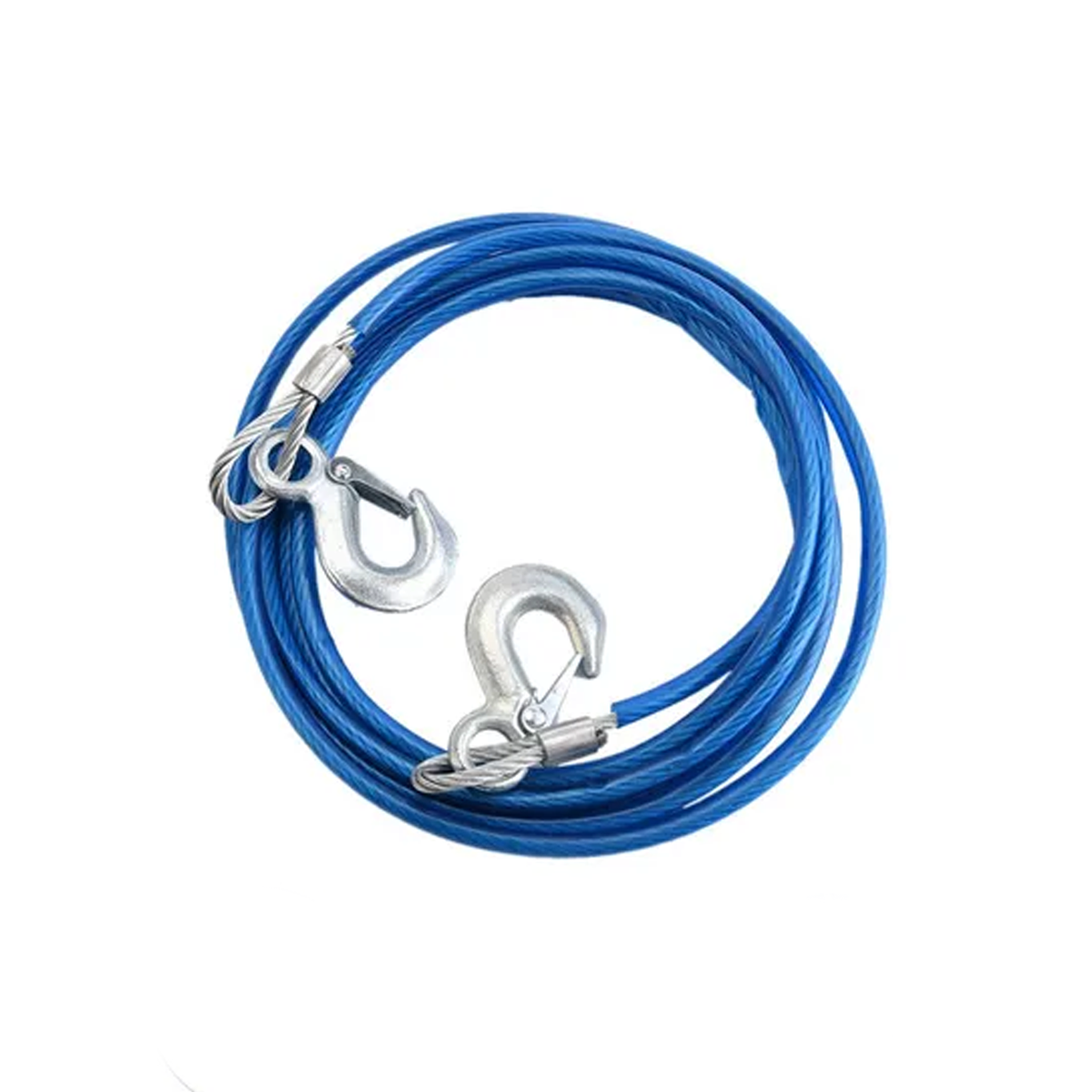 LINGA DE REMOLQUE LINGA DE ACERO METALICA 6MM X 4 METROS HASTA 1500KGS AZUL UNIVERSAL CANTIDAD POR CAJA 20 - 3