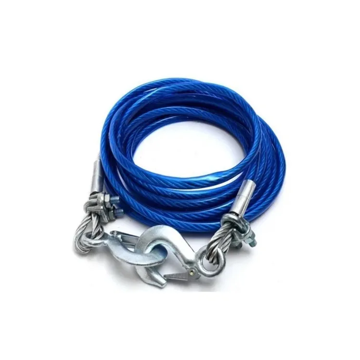 LINGA DE REMOLQUE LINGA DE ACERO METALICA 6MM X 4 METROS HASTA 2000KGS AZUL UNIVERSAL CANTIDAD POR CAJA 20 - 3