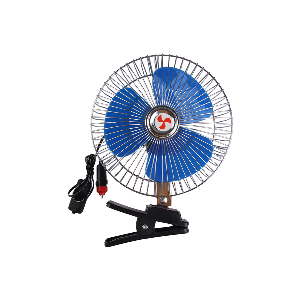 VENTILADOR VENTILADOR METALICO 8 12V UNIVERSAL CON CLIP PLATEADO 8 DIAMETRO 220MM CANTIDAD POR CAJA 10