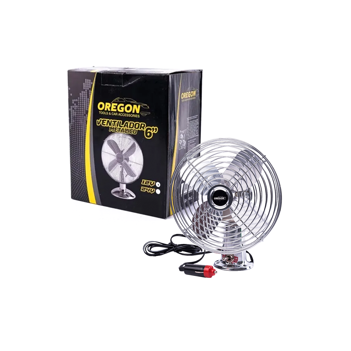 VENTILADOR VENTILADOR METALICO 6 12V UNIVERSAL REFORZADO PLATEADO UNIVERSAL CANTIDAD POR CAJA 12
