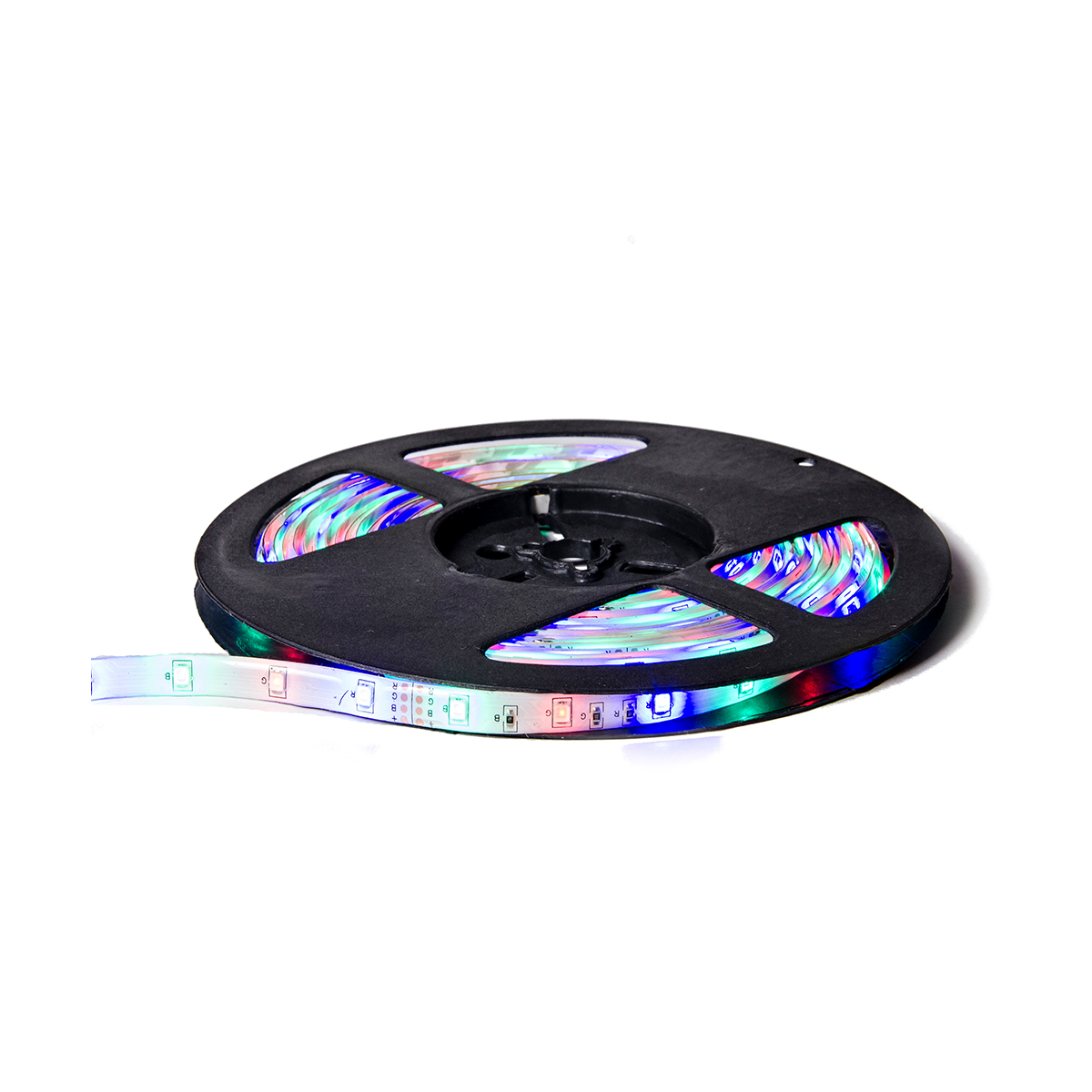 ROLLO DE LED ROLLO DE LED (300 LED) 5 METROS 3528 - RGB 12V CON ADAPTADOR Y CONTROL REMOTO