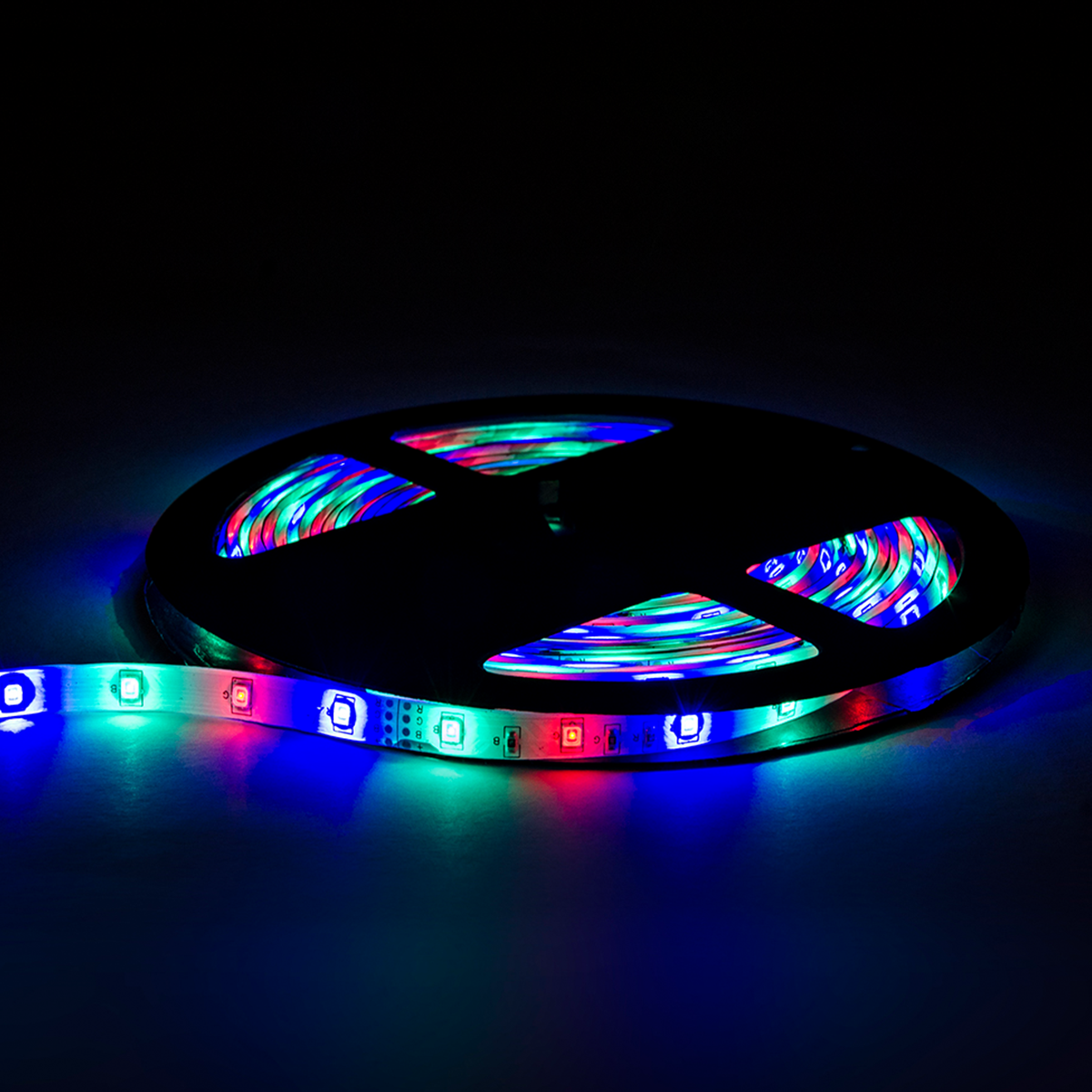 ROLLO DE LED ROLLO DE LED (300 LED) 5 METROS 3528 - RGB 12V CON ADAPTADOR Y CONTROL REMOTO - 2