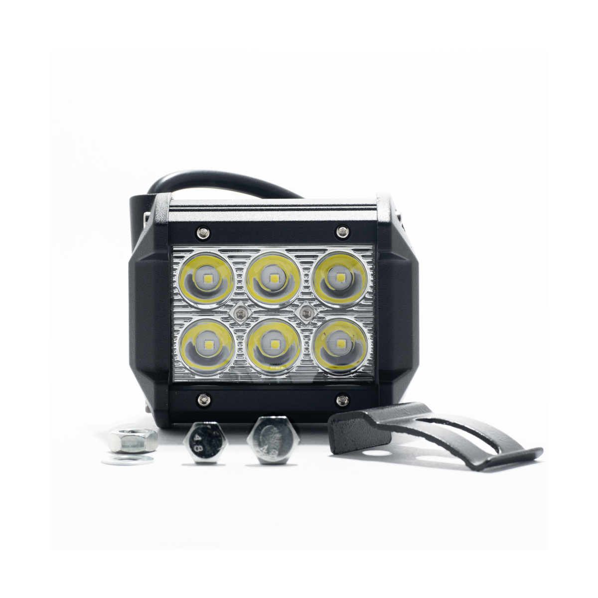 OFF ROAD BARRA DE LED EPISTAR RECTA BARRA DE 6 LED 18 WATTS - EPISTAR 9,8 CM DE LARGO) -  CARCAZA DE ALUMINIO - HAZ DE LUZ SPOT (CODIGO ANTERIOR: BAR18EPI) CANTIDAD POR CAJA MASTER 50 - 3