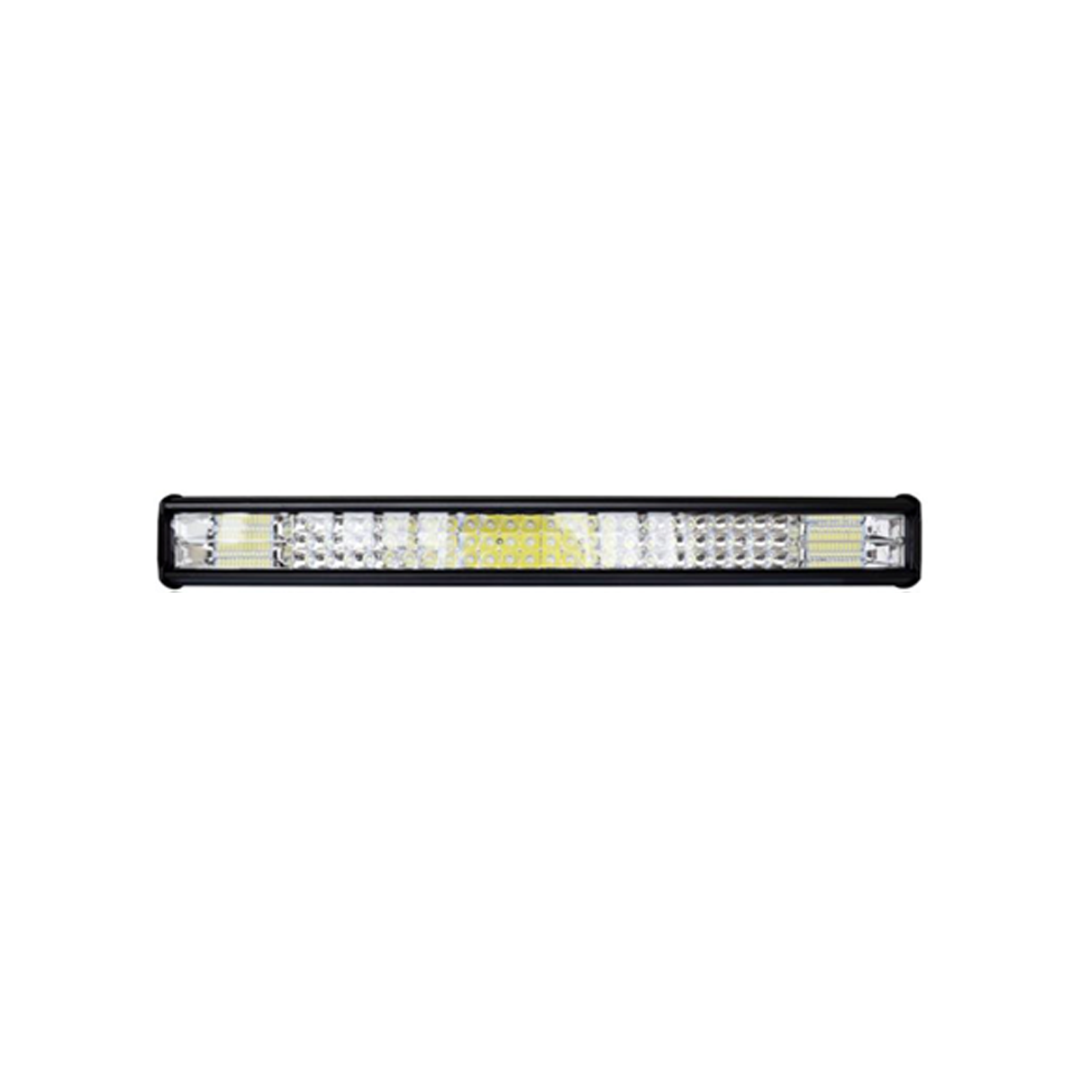 OFF ROAD BARRA DE LED PLUS RECTA BARRA DE 120 LED DE 3 WATTS TIPO EPISTAR + DISPLAY LED 3030 SMD AL COSTADO - 324 WATTS - 66 CM DE LARGO COLOR BLANCO 12V / 24V - CARCAZA DE ALUMINIO - HAZ DE LUZ SPOT