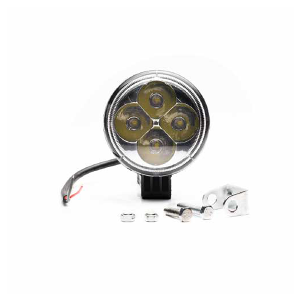 OFF ROAD FARO DE LED UNIVERSAL CIRCULAR DE 12 WATTS (4 LED  3 WATTS) 8CM  8CM COLOR BLANCO 12V / 24V - HAZ DE LUZ SPOT - - 3