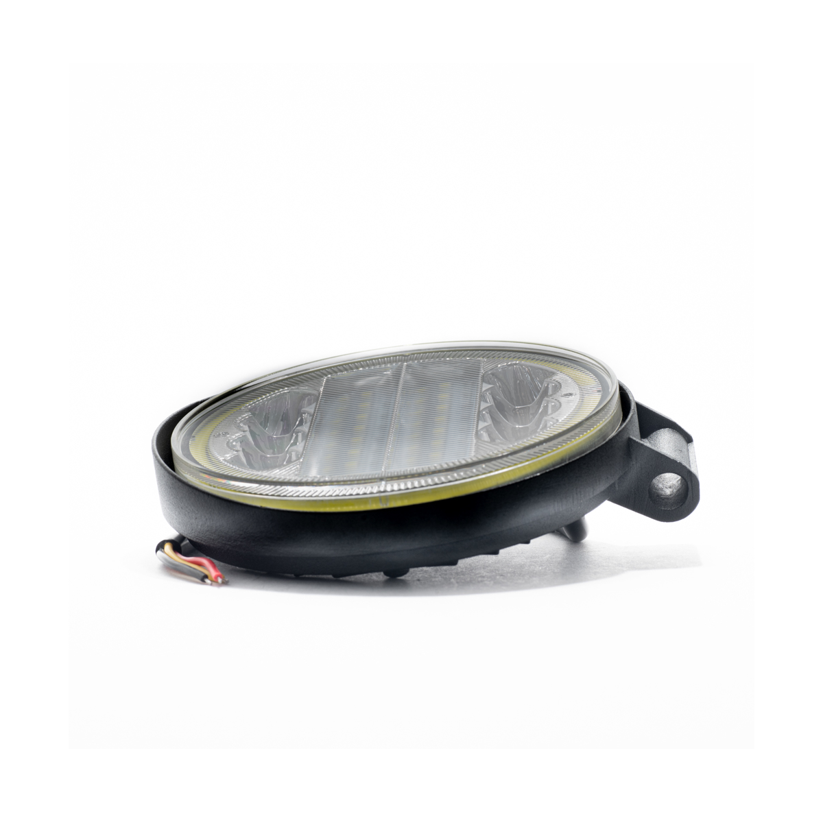 OFF ROAD FARO DE LED UNIVERSAL CIRCULAR 36 WATTS (8 LED  3 WATTS + DISPLAY 3030 SMD) COLOR BLANCO CON OJO DE ANGEL 12V / 24V - HAZ DE LUZ SPOT - - 5