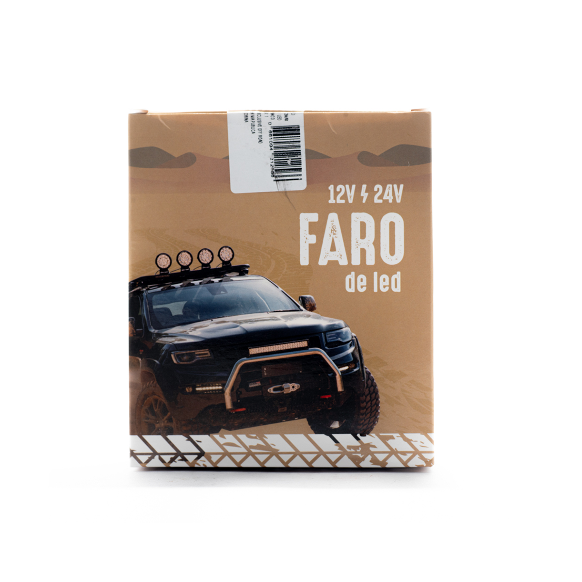 OFF ROAD FARO DE LED UNIVERSAL CIRCULAR 36 WATTS (8 LED  3 WATTS + DISPLAY 3030 SMD) COLOR BLANCO CON OJO DE ANGEL 12V / 24V - HAZ DE LUZ SPOT - - 6