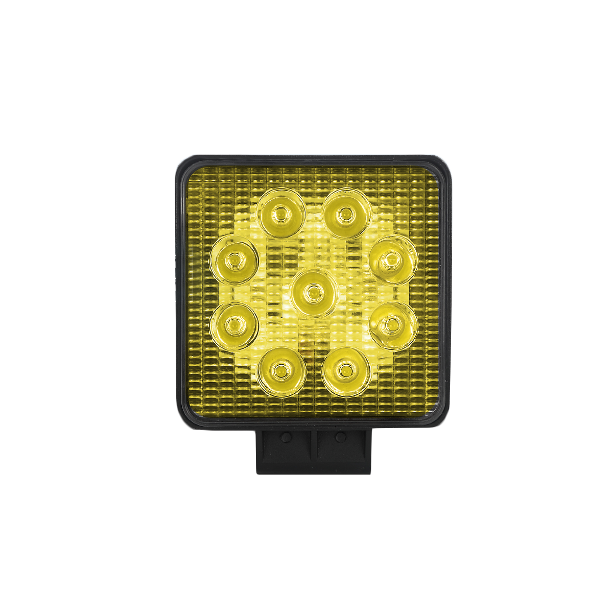 OFF ROAD FARO DE LED UNIVERSAL CUADRADO 27 WATTS (9 LED  3 WATTS) COLOR AMBAR 12V / 24V  - HAZ DE LUZ SPOT - - 2