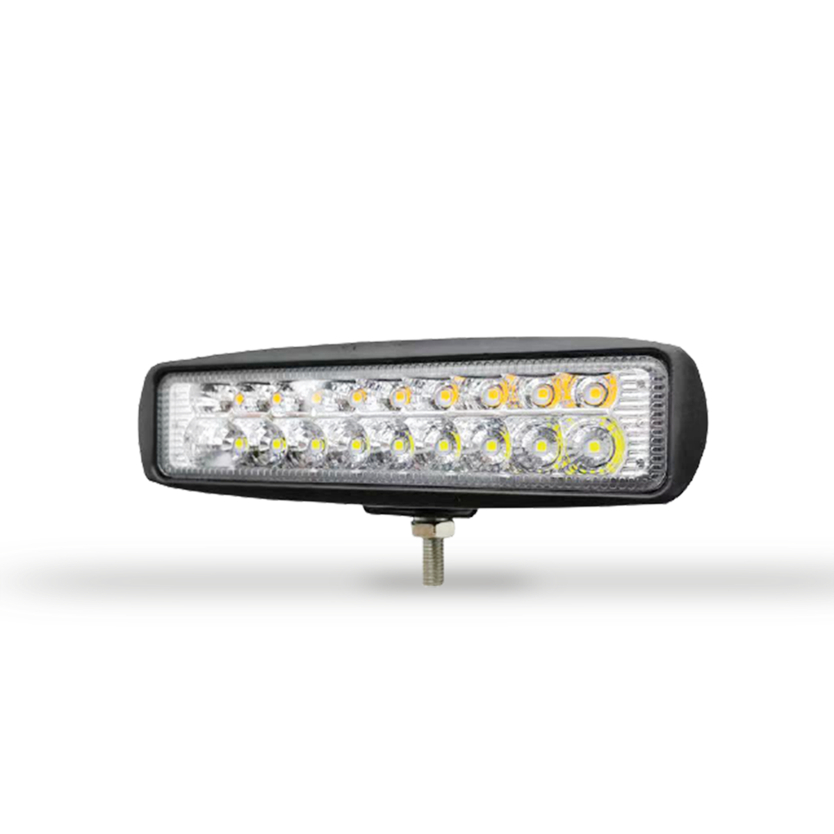 OFF ROAD FARO DE LED UNIVERSAL RECTANGULAR 18 WATTS (6 LED  3 WATTS) COLOR BLANCO / AMBAR 12V / 24V - HAZ DE LUZ SPOT -