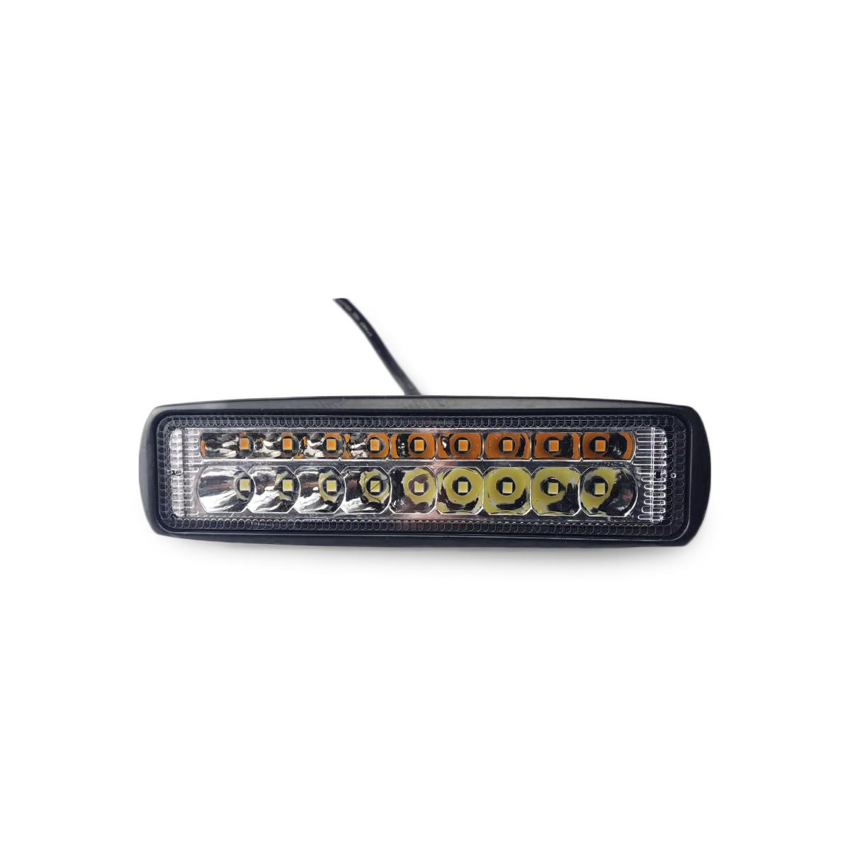 OFF ROAD FARO DE LED UNIVERSAL RECTANGULAR 18 WATTS (6 LED  3 WATTS) COLOR BLANCO / AMBAR 12V / 24V - HAZ DE LUZ SPOT - - 2