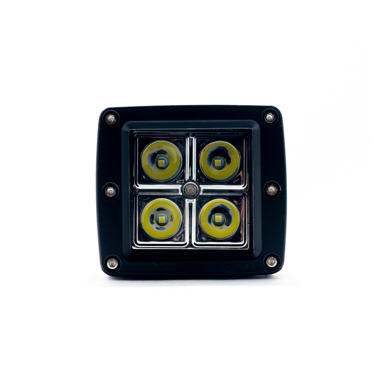 OFF ROAD FARO DE LED UNIVERSAL CUADRADO 20 WATTS (4 LED  5 WATTS) COLOR BLANCO 12V / 24V  - HAZ DE LUZ SPOT - - 2