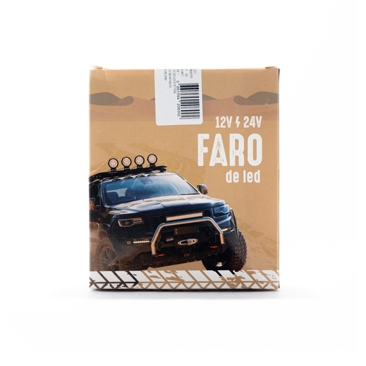 OFF ROAD FARO DE LED UNIVERSAL CIRULAR 42 WATTS (14 LED  3 WATTS) COLOR BLANCO 12V / 24V - HAZ DE LUZ SPOT - CANTIDAD POR CAJA MASTER 50 - 6