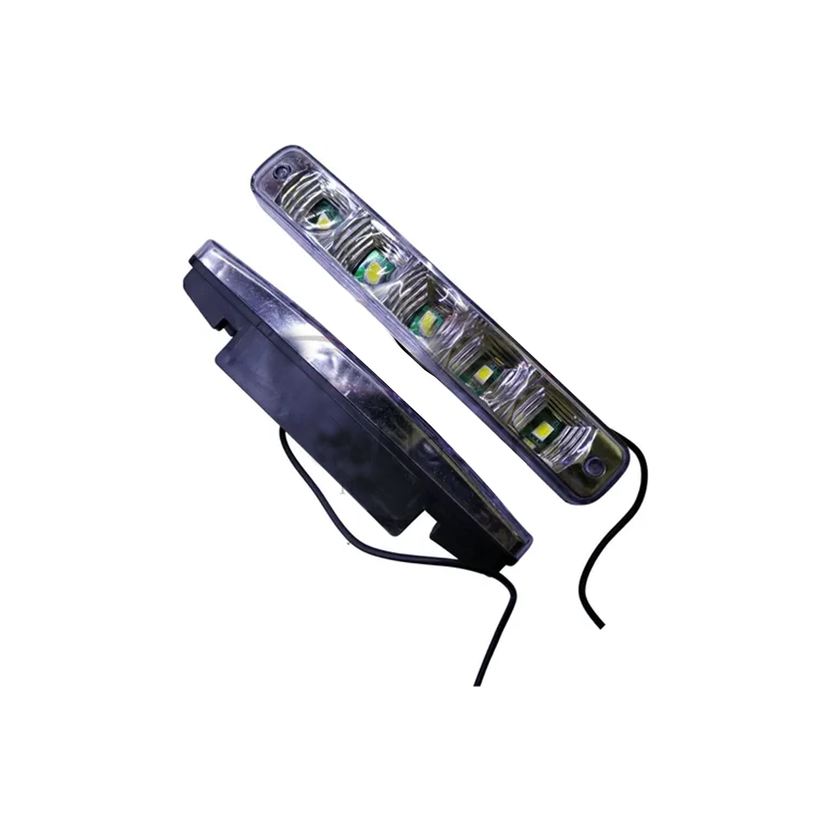 OFF ROAD JUEGO DE FAROS DE LED AUXILIARES UNIVERSAL RECTANGULAR - 5 LED SMD 5050 EN CADA FARO - COLOR BLANCO 24V. - 3