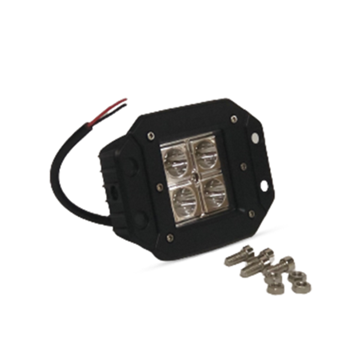 OFF ROAD FARO DE LED UNIVERSAL RECTANGULAR 12 WATTS (4 LED  3 WATTS) COLOR BLANCO 12V / 24V - HAZ DE LUZ SPOT - - 2