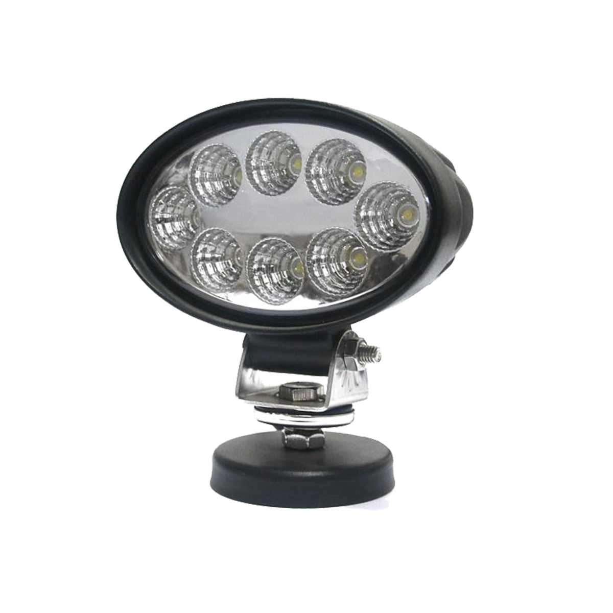 OFF ROAD FARO DE LED UNIVERSAL OVALADO 24 WATTS (8 LED  3 WATTS) COLOR BLANCO 12V / 24V - HAZ DE LUZ SPOT - CANTIDAD POR CAJA MASTER 40 - 2