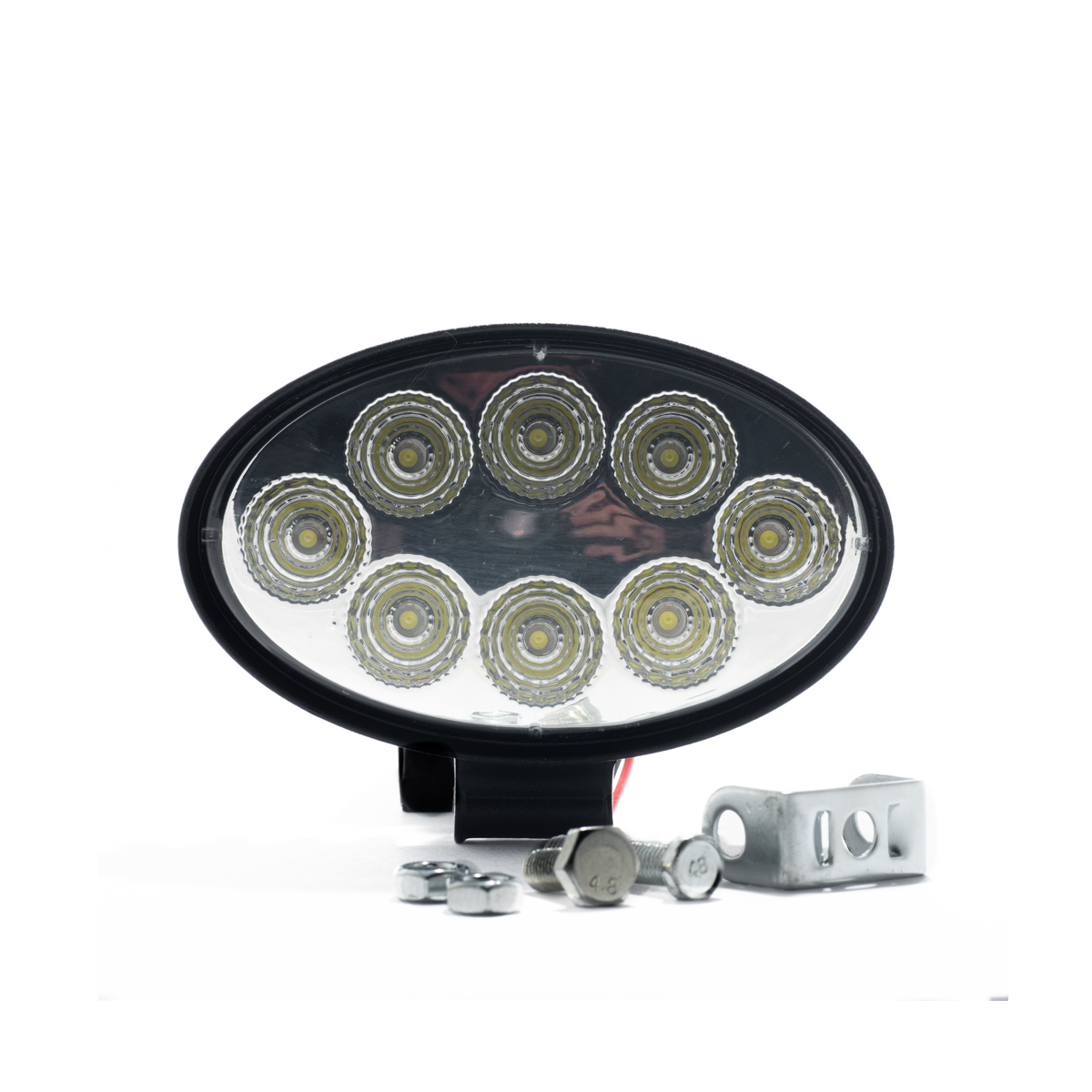 OFF ROAD FARO DE LED UNIVERSAL OVALADO 24 WATTS (8 LED  3 WATTS) COLOR BLANCO 12V / 24V - HAZ DE LUZ SPOT - CANTIDAD POR CAJA MASTER 40 - 3