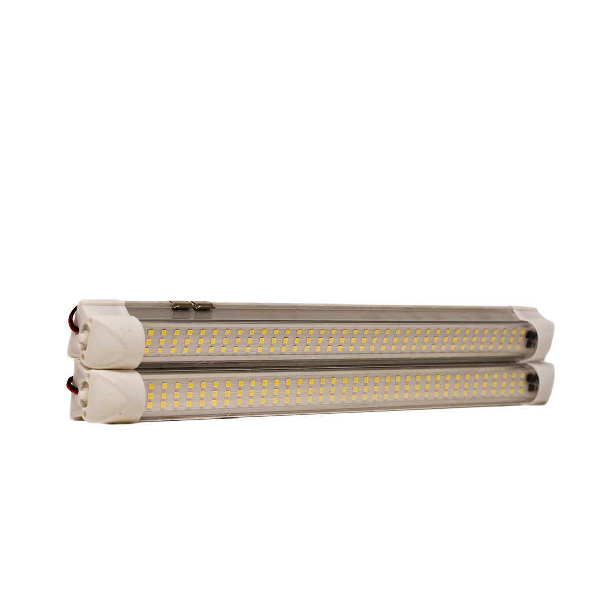 PLAFON LED JUEGO DE 2 UNIDADES DE PLAFONES LED CON TECLA ON / OFF 12V - 24V PEGAMENTO AUTOADHESIVO 34CM X 3.5 CM 108 LED SMD 10 WATTS - 10