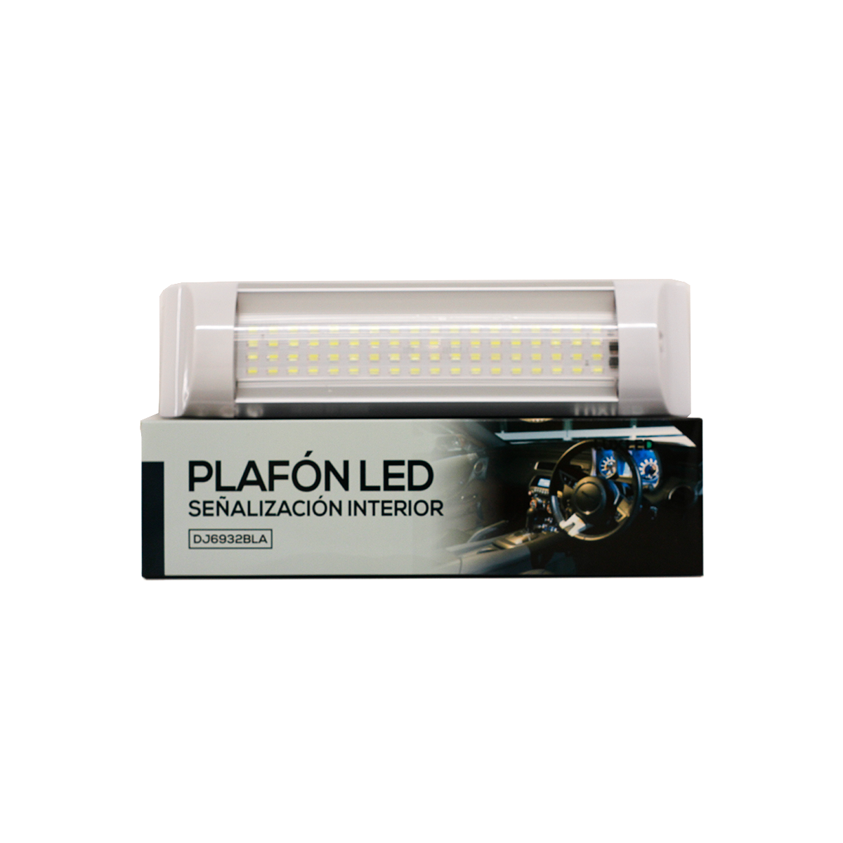 PLAFON LED PLAFON LED CON TECLA ON / OFF 12V - 24V PEGAMENTO AUTOADHESIVO 28CM X 7 CM 72 LED SMD 10 WATTS - 3