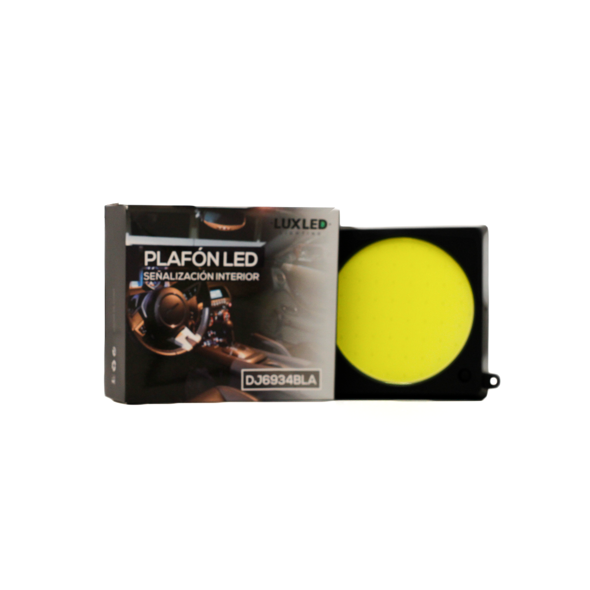 PLAFON LED JUEGO DE 2 UNIDADES DE PLAFONES LED CON TECLA ON / OFF 12V - 24V PEGAMENTO AUTOADHESIVO 9CM X 7 CM 54 LED COB 10 WATTS - 2